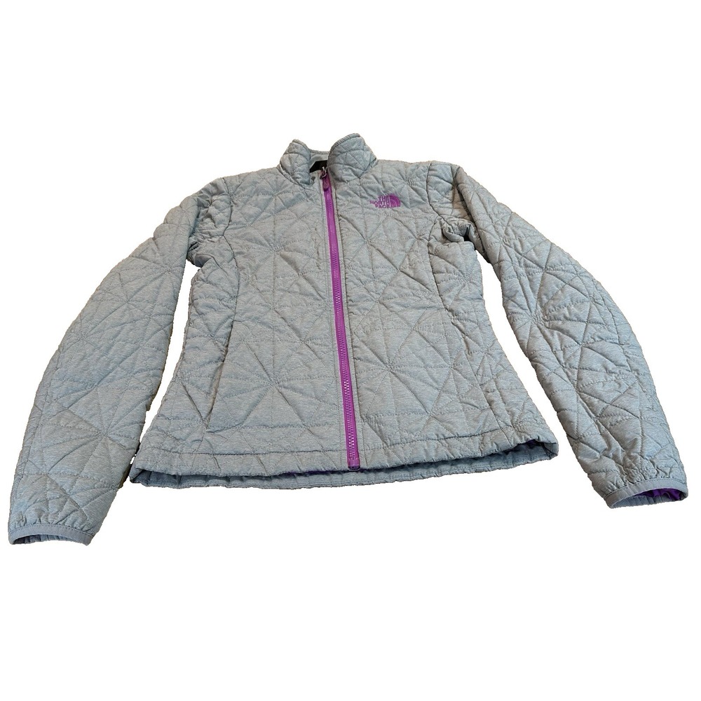 The North Face Womens Tamburello Jacket Gray‎ Pink Puffer Size XS